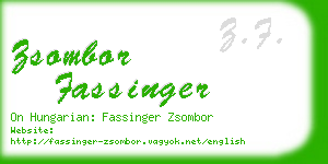 zsombor fassinger business card